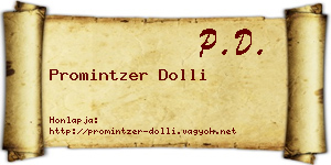 Promintzer Dolli névjegykártya